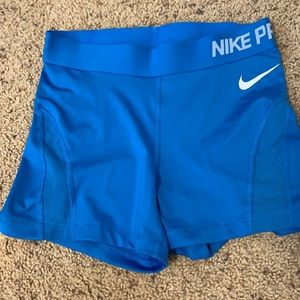 Blue Nike Spandex.